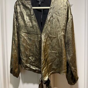 Gold Metallic Women's Blouse